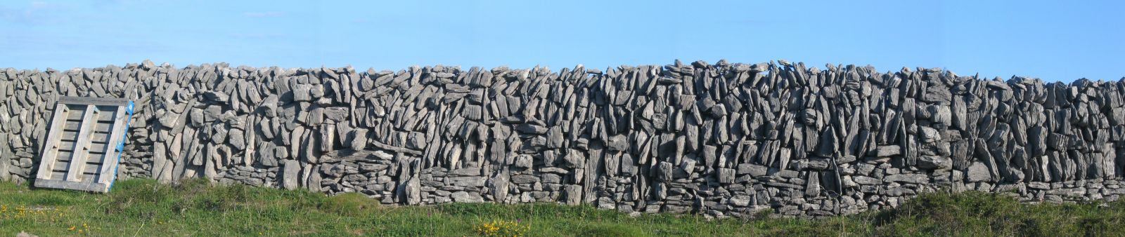 A typical stretch of limestone wall.