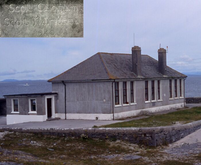 Scoil Caomhn - national school - 1940. There is also a secondary school on the island.