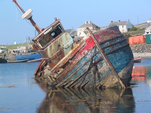 In Inishbofin Harbour.