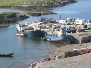 The old pier in Inishbofin Harbour