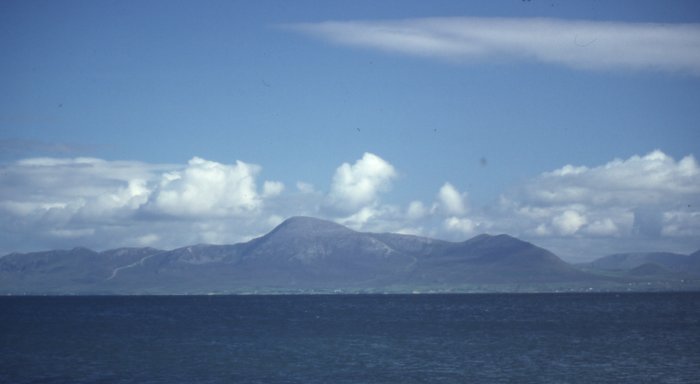 A view of 'the Reek' - Croagh Patrick looking from the north shore of the bay.