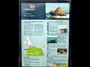 rainn Mhir - information board at the lifeboat station