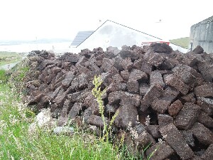 rainn Mhir - turf (peat) stacked for winter fuel