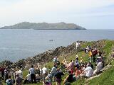 The pilgrimage mass started at the Holy Well. Inishturk is in the background