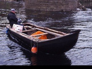 A working currach in the main harbour.
