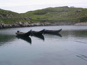 Currachs in the small harbour about 1km west of the main harbour.